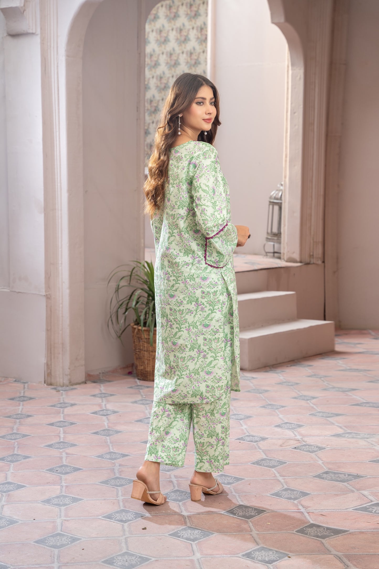 Printed lawn D-09