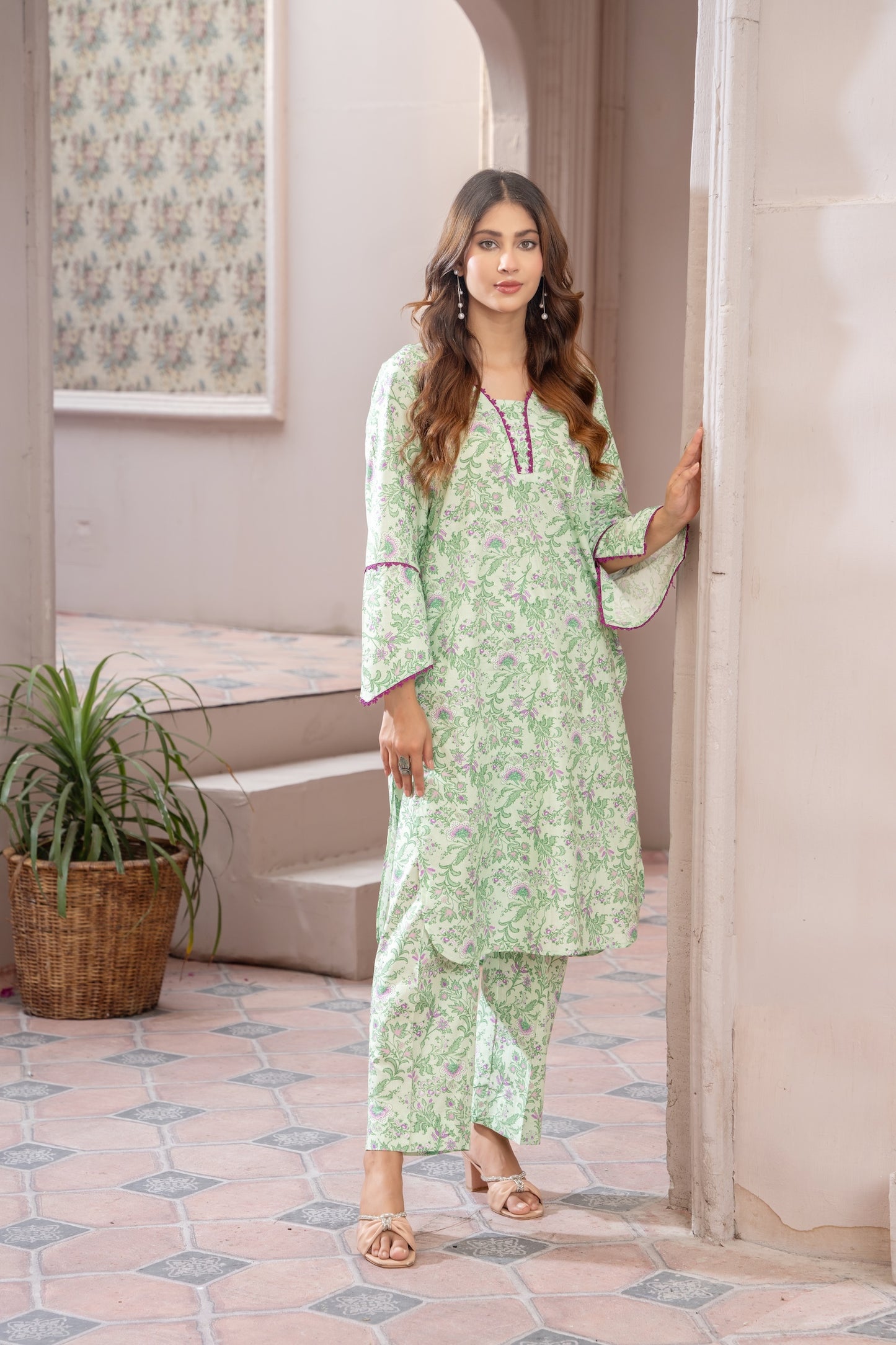 Printed lawn D-09