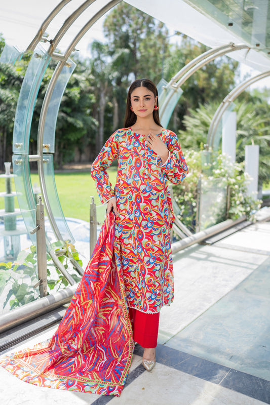 PRINTED EMBROIDERED D-03